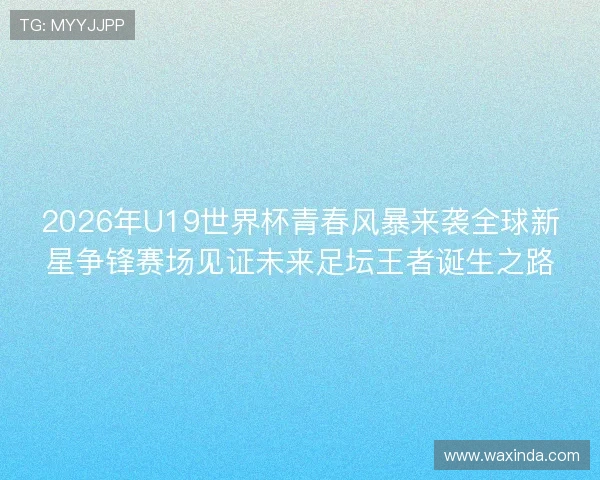 2026年U19世界杯青春风暴来袭全球新星争锋赛场见证未来足坛王者诞生之路